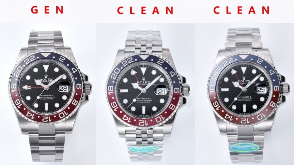 Clean Factory Rolex GMT Master II Coke Bezel Upgrade and Detail Comparison